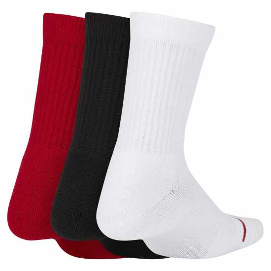 Мъжки Чорапи С Ластик 3Бр. Air Jordan 3 Pack Crew Socks Juniors Тренировъчен червен Детски чорапи