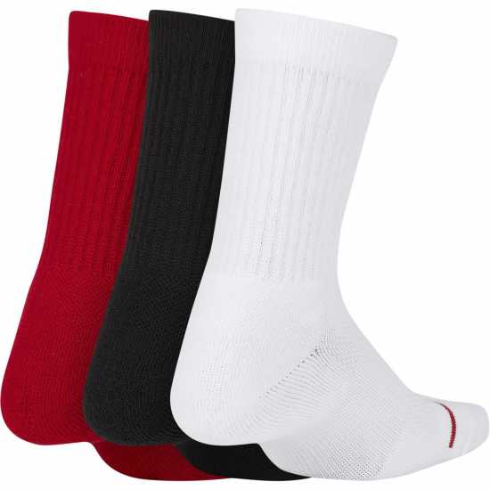 Мъжки Чорапи С Ластик 3Бр. Air Jordan 3 Pack Crew Socks Juniors Тренировъчен червен Детски чорапи