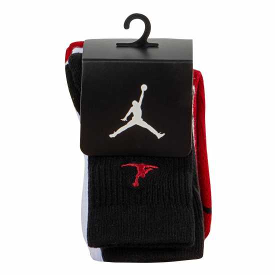 Мъжки Чорапи С Ластик 3Бр. Air Jordan 3 Pack Crew Socks Juniors Gym Red Детски чорапи