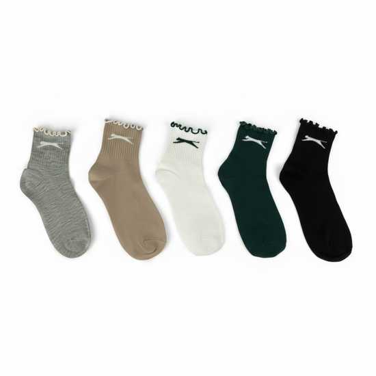 Slazenger Slaz 5Pk Ruffle Sck Ld63 Slazenger Slaz 5Pk Ruffle Sck Ld63