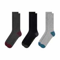 Ted Baker Men's Formal Crew Socks Char/Blk/Gry HT 