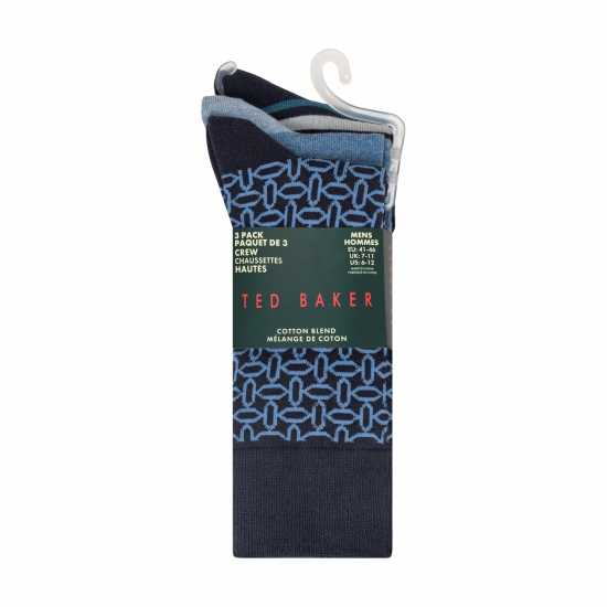 Ted Baker Men's Formal Crew Socks Синя смеска Ted Baker Men's Formal Crew Socks Синя смеска