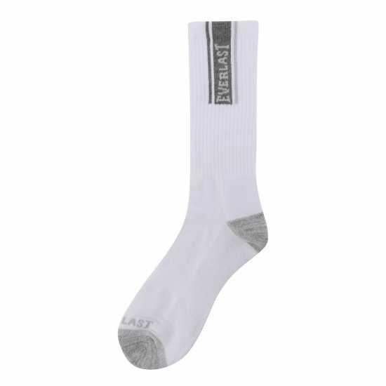 Everlast 6Pk Crew Sock Mens White Bag - Мъжки чорапи