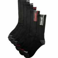 Everlast 6Pk Crew Sock Mens Black Bag Мъжки чорапи