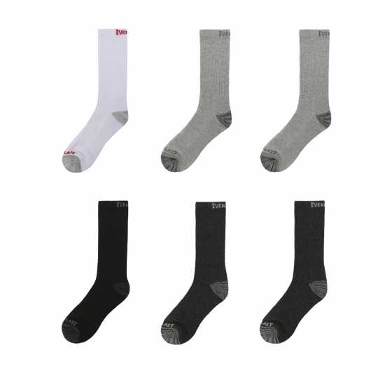 Everlast 6Pk Crew Sock Mens Многослойна торба Мъжки чорапи