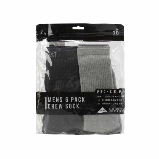 Everlast 6Pk Crew Sock Mens Многослойна торба Мъжки чорапи