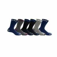 Everlast 6Pk Crew Sock Mens Black/Blue Мъжки чорапи