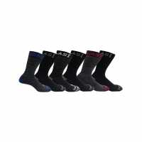 Everlast 6Pk Crew Sock Mens Black/Grey Мъжки чорапи