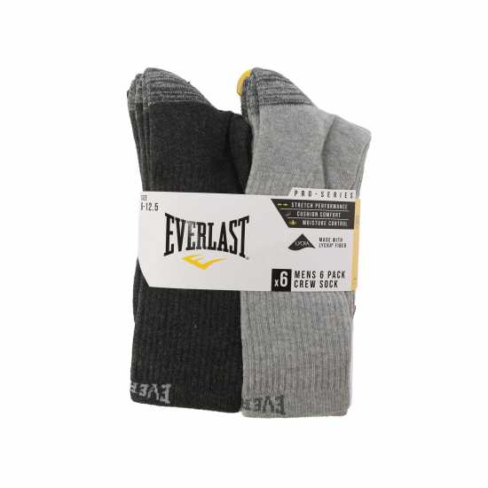 Everlast 6Pk Crew Sock Mens Multi Hung - Мъжки чорапи