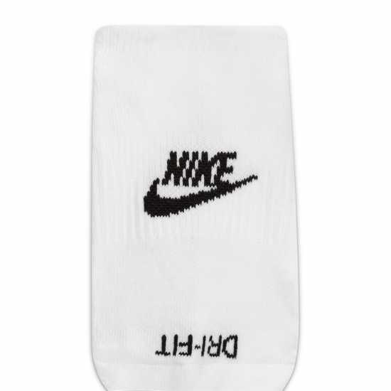 Nike Plus Cushioned  Footie 3Pk Socks White/Black Мъжки чорапи