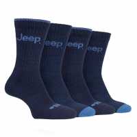 Jeep 4 Pack Performance Boot Socks Mens Navy Plain Мъжки чорапи