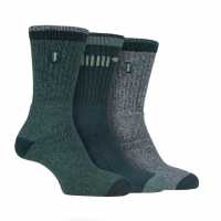 Jeep 3 Pack Boot Socks Mens Forest/Grey Мъжки чорапи