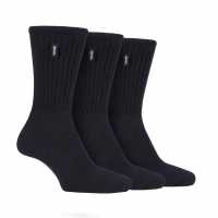 Jeep 3 Pack Vintage Boot Socks Mens Black/Black Мъжки чорапи
