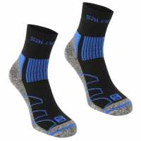 Salomon Merino Low 2 Pack Walking Socks Mens Black/Blue Мъжки чорапи