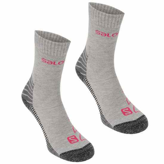 Salomon Lightweight Crew 2 Pack Walking Socks Womens  