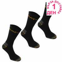 Caterpillar 3Бр. Опаковка Мъжки Чорапи Work Socks 3 Pack Mens Black Мъжки чорапи