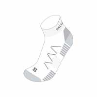 Дамски чорапи Salomon Hornet Quarter 2 Pack Running Socks Womens White/Grey Salomon Hornet Quarter 2 Pack Running Socks Womens White/Grey Дамски чорапи