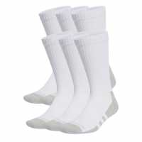 Adidas Aeroready Crew 6 Pack Socks Junior Бяло/Сиво Детски чорапи