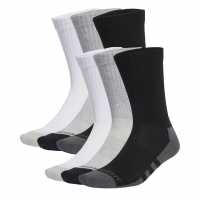 Adidas Aeroready Crew 6 Pack Socks Junior Сиво/Бяло/Черно Детски чорапи