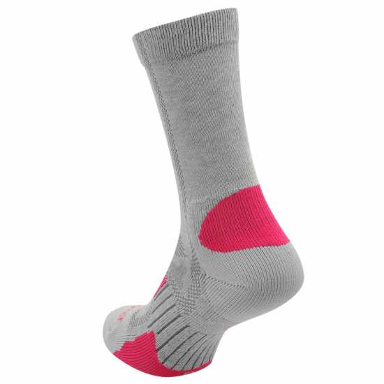 Karrimor 2 Pack Walking Socks  Ladies Ligh Grey Fusch - Дамски чорапи
