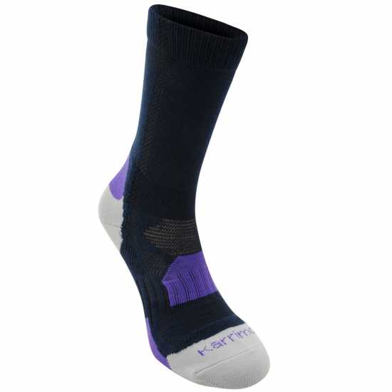 Karrimor 2 Pack Walking Socks  Ladies Navy/Purple Дамски чорапи