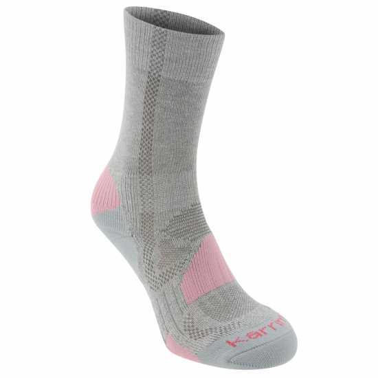 Комплект Детски Туристическич Чорапи Walking Sock 2 Pack Junior Grey/Pink Детски чорапи