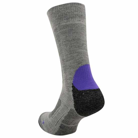 Karrimor 2Pk Trekking Socks Ladies Сиво/Лилаво Дамски чорапи