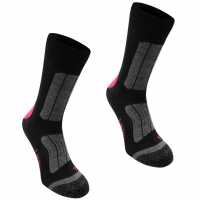 Karrimor Trekking Socks Ladies Black/Fucshia Дамски чорапи
