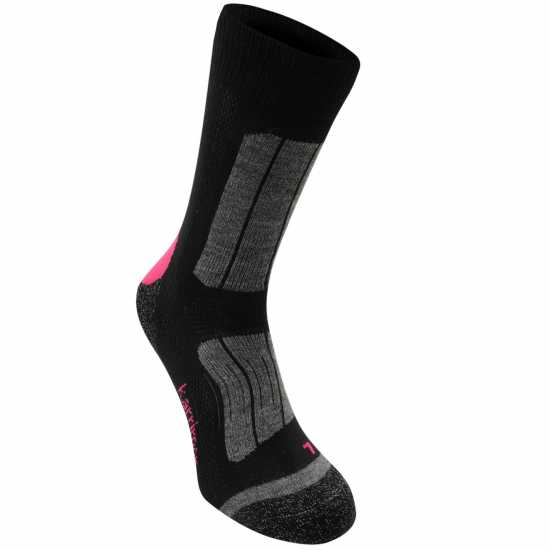 Karrimor 2Pk Trekking Socks Ladies Черно/Фуксия Дамски чорапи