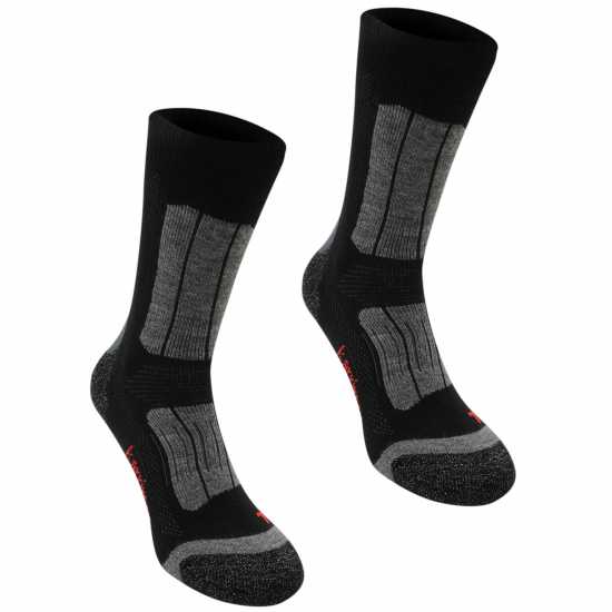 Детски Туристически Чорапи Karrimor 2Pk Trekking Socks Juniors Черно Детски чорапи