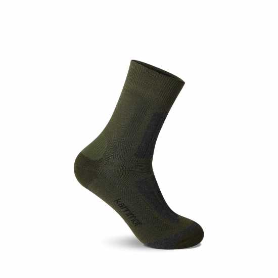Детски Туристически Чорапи Karrimor 2Pk Trekking Socks Juniors Хаки Детски чорапи