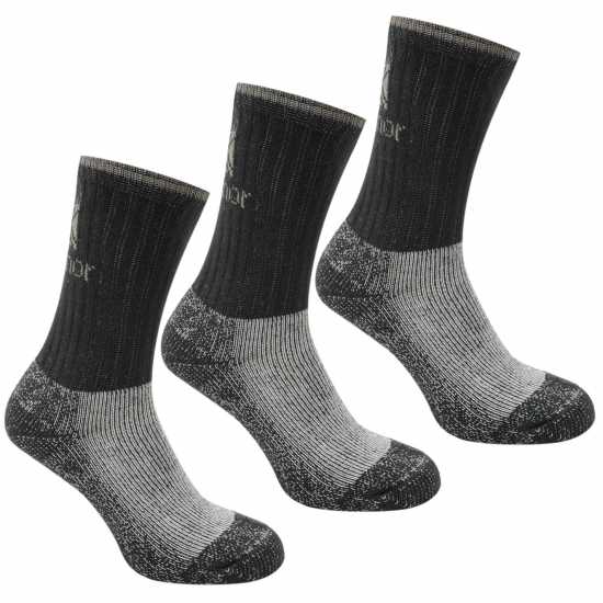 Karrimor Heavyweight Boot Sock 3 Pack Junior Black Детски чорапи
