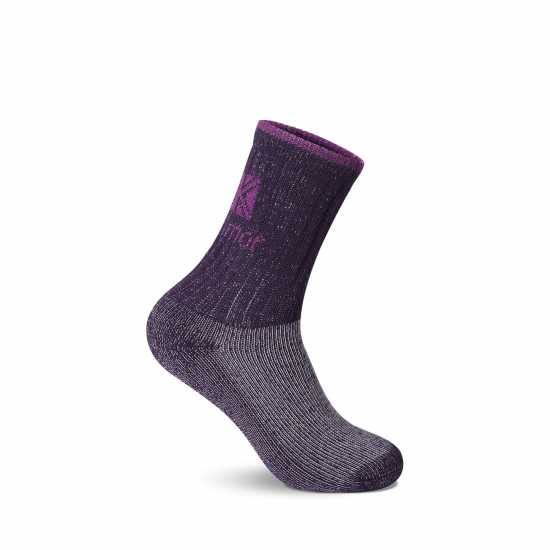 Karrimor Heavyweight Boot Sock 3 Pack Ladies Purple Дамски чорапи