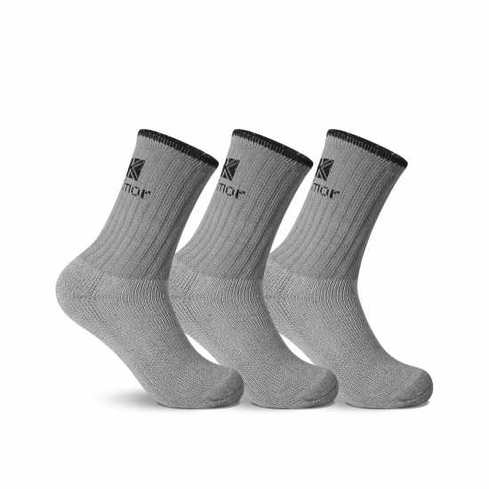 Karrimor Midweight Boot Sock 3 Pack Mens Grey Мъжки чорапи