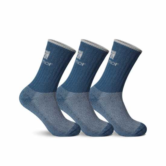 Karrimor Midweight Boot Sock 3 Pack Mens Blue Мъжки чорапи