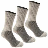 Karrimor Midweight Boot Sock 3 Pack Mens Beige Мъжки чорапи