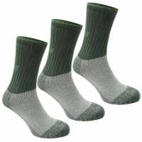 Karrimor Midweight Boot Sock 3 Pack Mens Green Мъжки чорапи