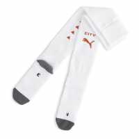 Puma Team Mcfc Striped Socks Replica Football Sock Mens Puma White 