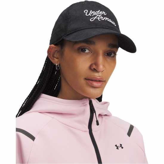 Under Armour Adults Sportstyle Corduroy Adjustable Baseball Cap Black 