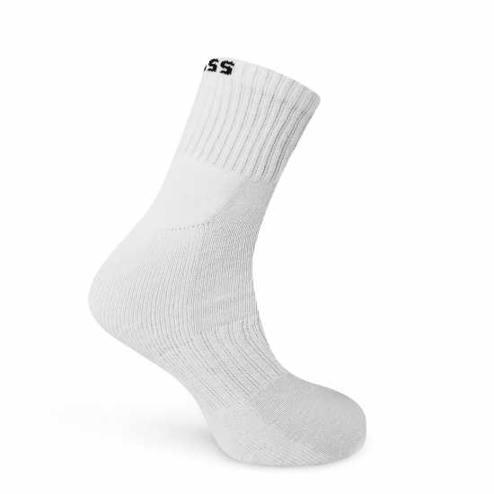Boss 3Pk Quartersock Sn00 White 100 Мъжки чорапи
