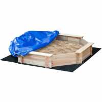Outsunny Kids Wooden Sand Pit With Cover  Подаръци и играчки