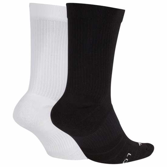 Мъжки чорапи Nike Multiplier Crew Running Socks 2 Pack Unisex Adults БЯЛО/ЧЕРНО Nike Multiplier Crew Running Socks 2 Pack Unisex Adults БЯЛО/ЧЕРНО Мъжки чорапи