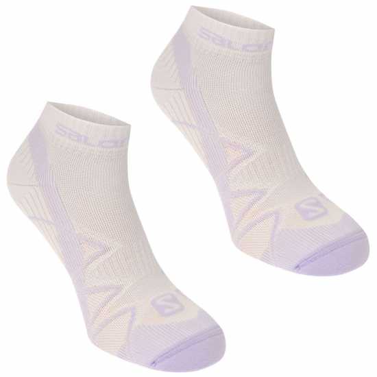 Salomon 2 Чифта Дамски Спортни Чорапи X Scream 2 Pack Running Socks Ladies Lila/White Дамски чорапи