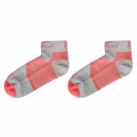 Salomon 2 Чифта Дамски Спортни Чорапи X Scream 2 Pack Running Socks Ladies Grey/Dubarry Дамски чорапи