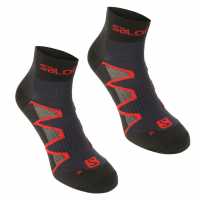 Salomon Xa Pro Running 2 Pack Socks Mens Blue/Orange Мъжки чорапи