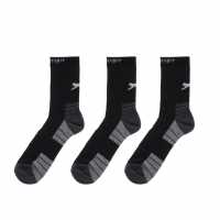 Slazenger Socks 3 Pack Black Мъжки чорапи