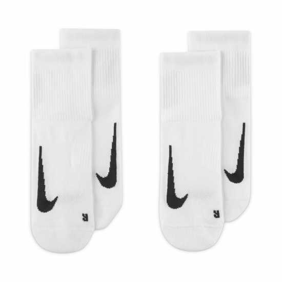 Мъжки чорапи Nike Ankle 2 Pack Running Socks Бяло/Черно Nike Ankle 2 Pack Running Socks Бяло/Черно Мъжки чорапи