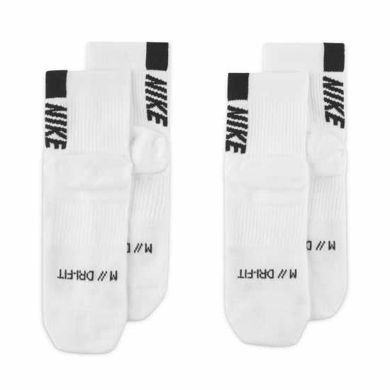 Мъжки чорапи Nike Ankle 2 Pack Running Socks Бяло/Черно Nike Ankle 2 Pack Running Socks Бяло/Черно Мъжки чорапи