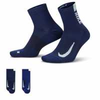 Nike Ankle 2 Pack Running Socks Navy/White Мъжки чорапи