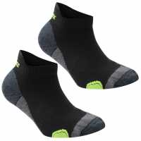 Karrimor 2 Pack Running Socks Junior Black/Fluo Детски чорапи